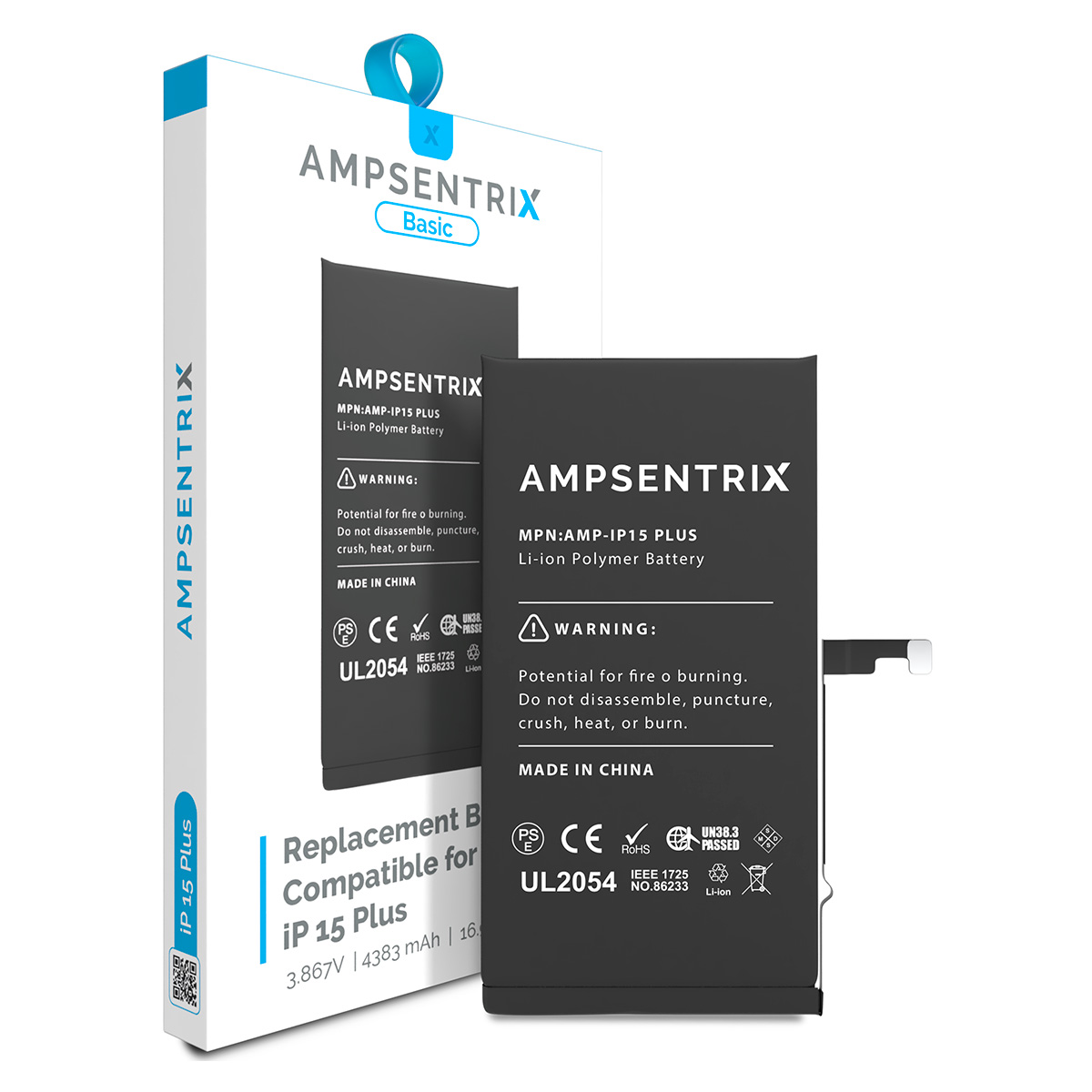 Bateria Ampsentrix Basic iPhone 15 Plus